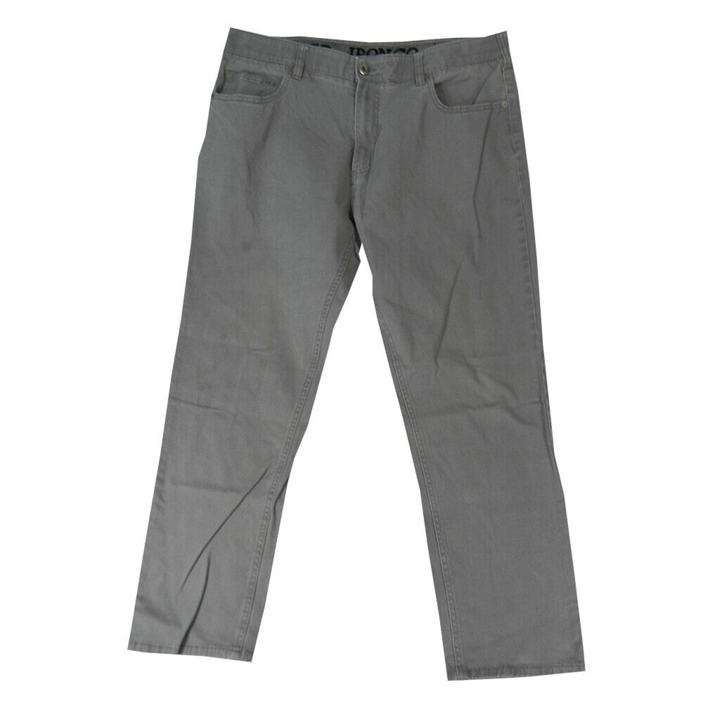 Iron Co Pants Mens 36x28 Gray Regular Fit Straight Flex Stretch Cotton Spandex